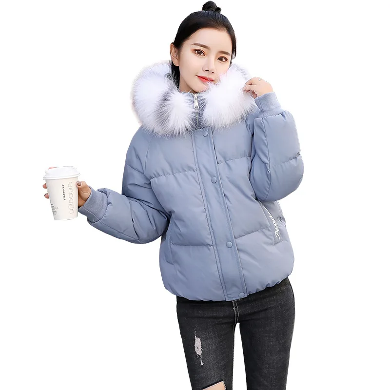 

Cotton-padded Clothes/Cotton Coat Warm Fashion Elegant Versatile Elegant Hooded Korean-style Fashion 2018 Winter Long Sleeve