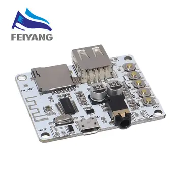 

Bluetooth Audio Receiver board with USB TF card Slot decoding playback preamp output A7-004 5V 2.1 Wireless Stereo Music Module