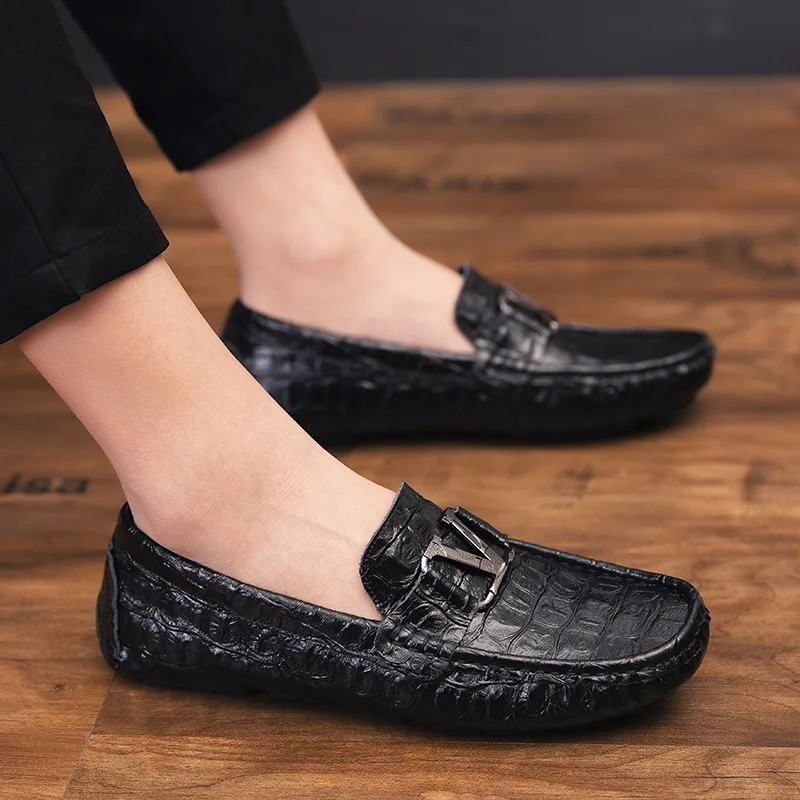 

Doug Shoe Male Trend Joker Personality England Genuine Leather Leisure Time Dawdler Shoes