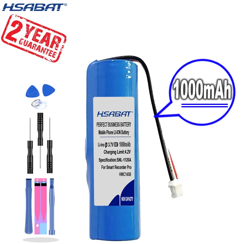 Новое поступление [HSABAT] 1000mAh HMC1450 сменная батарея для смарт-регистратора Pro 14*50 |