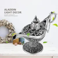 1x European Retro Aladdin Lamp Decor Metal Crafts Wishing light Aromatherapy Stove Tea Pot Ornaments Delicate Home Decoration - Image 3