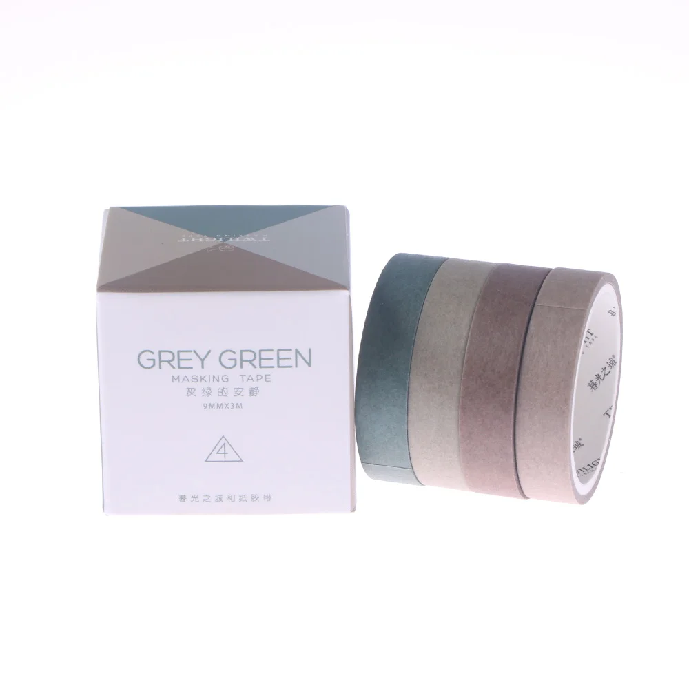 2 4 шт./кор. 0,9 см* 3 м простые однотонные Цвет лента Washi DIY Скрапбукинг малярный скотч школьные канцелярские принадлежности - Цвет: 2