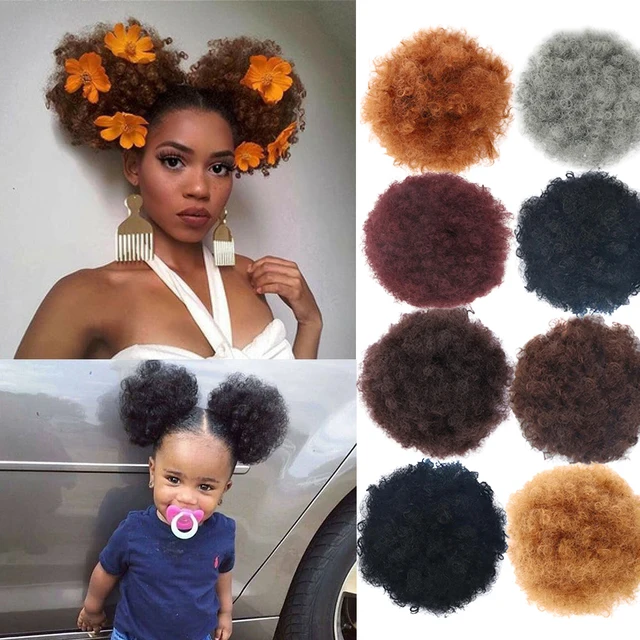 WEILAI Postiche Cheveux Chignon Ponytail Afro Puff