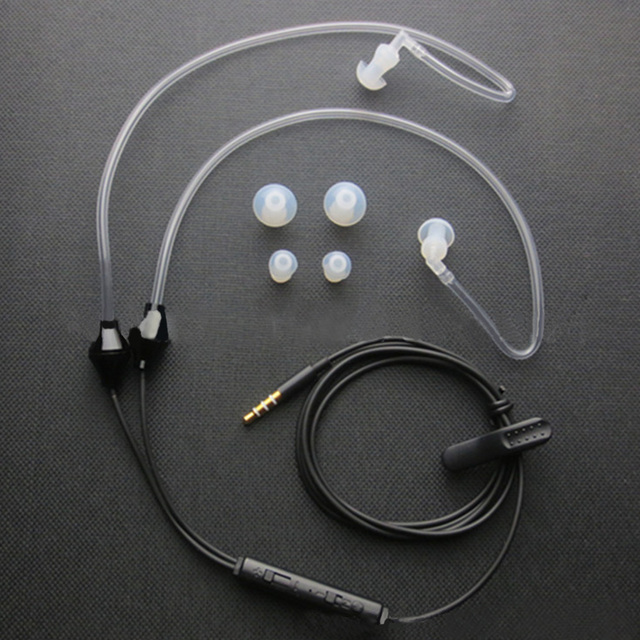 Ear Stereo Air Tube Anti-radiation Headset Radiation Proof Earphone #734