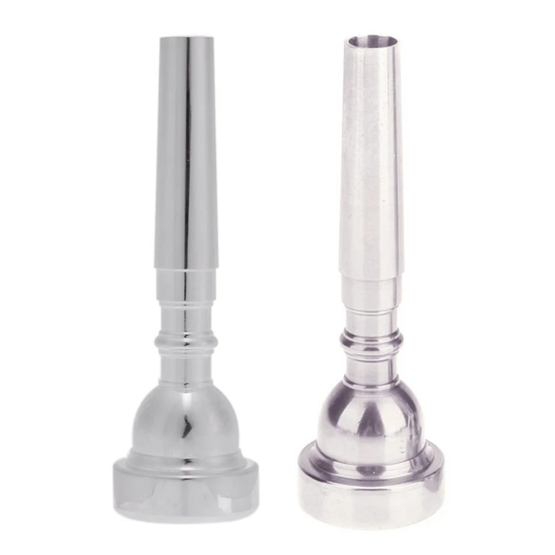 

1pcs 5C Trumpet Mouthpiece with Durable Stylish Copper Alloy Silver & 1pcs Copper Alloy Gold-Plating 3C Trumpet Mouthpiece Durab