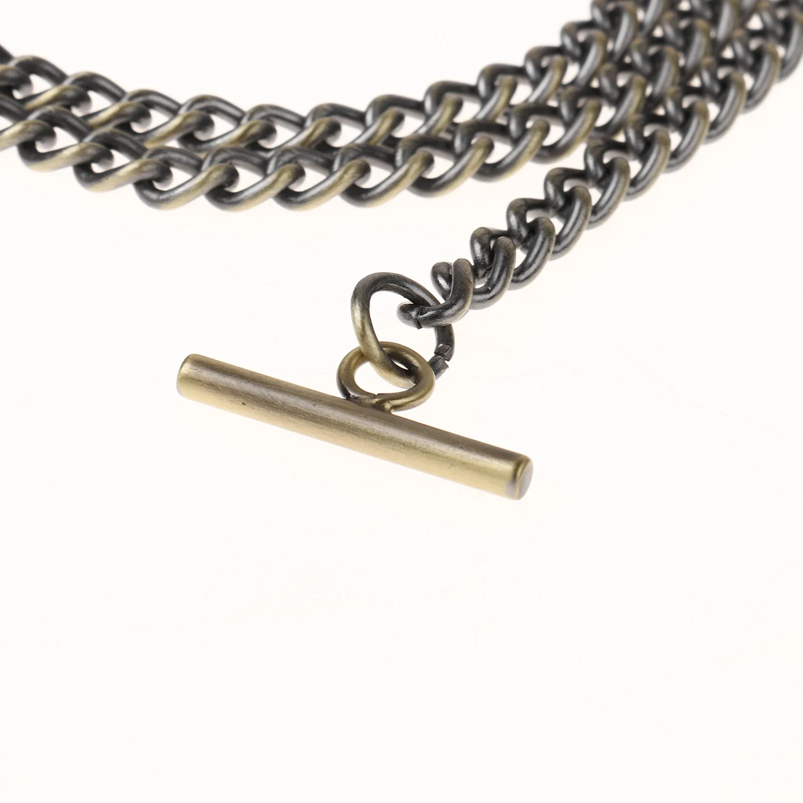 Catena Per Orologio Da Taschino In Metallo - 65 Cm, T-Bar, Stile Antico Per Gilet, Oro/Argento/Bronzo - Foto 7