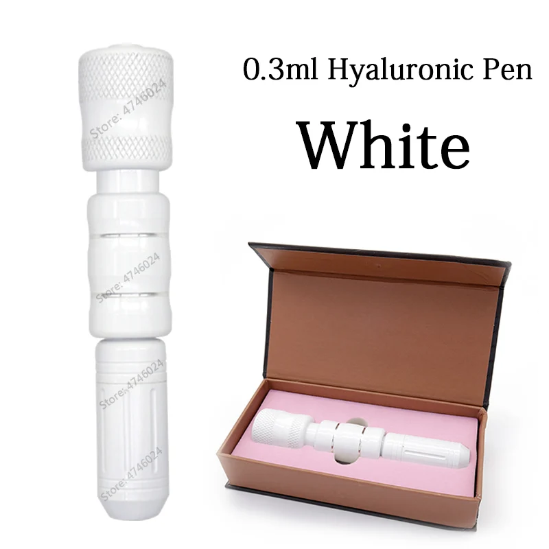 White pen Высокое давление 0,3 мл Гиалуроновая кислота ручка высокая плотность Металл гиалуроник инъекции пистолет для против морщин лифтинг губ наполнитель гиалурон - Цвет: White pen