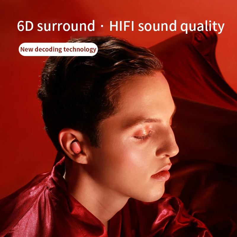 Cute Cartoon TWS Touch Control Bluetooth Earphone IPX6 Waterproof Touch Control Binaural Stereo Sport Earbuds With Charging Box