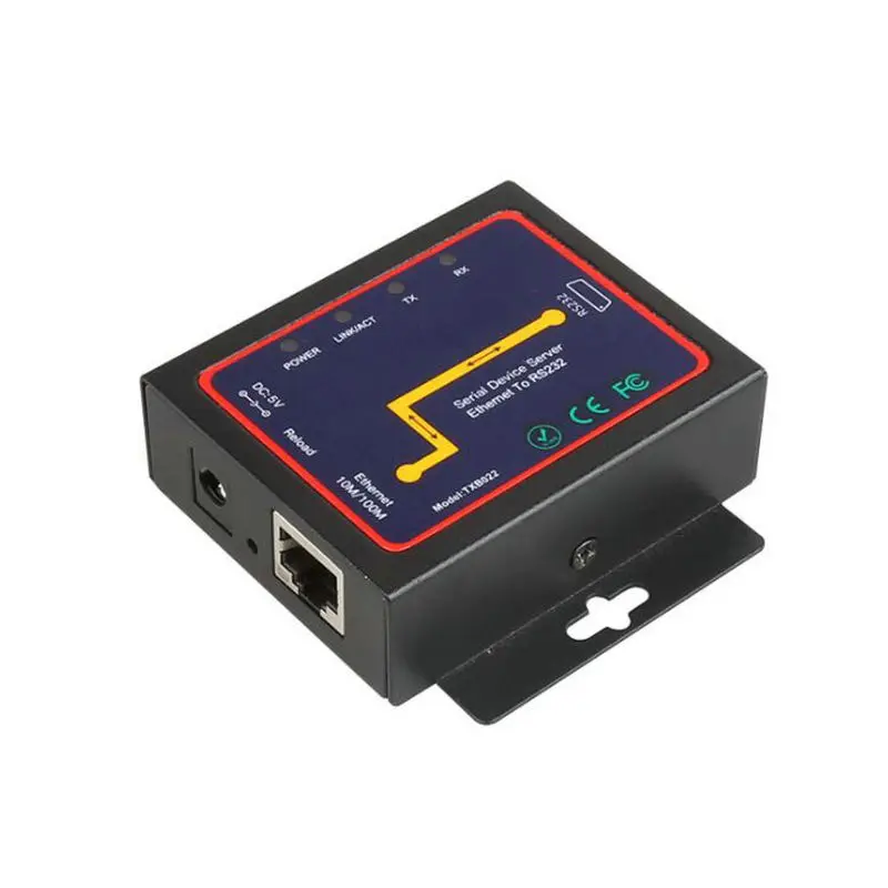Конвертер RS232 в Ethernet промышленное однопоследовательное устройство серверный