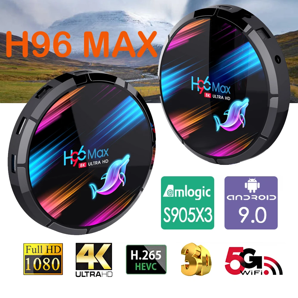 

H96 MAX Smart TV Box Android 9.0 4GB Ram 32GB 64GB Rom Media player 4K Google Voice Assistant Netflix H96MAX X3 Set Top BOX