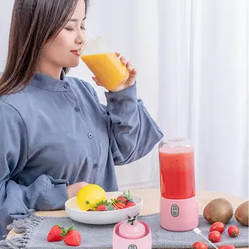 

4/6-Blade 400ml Portable Juicer Electric Smoothie Blender Machine Mixer Mini Juice Maker Fast Food Processor Mobile Mixer