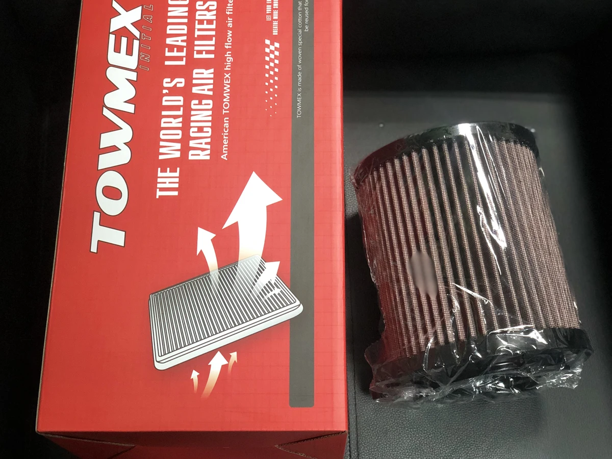 TOWMEX применим к бензамид A45 автомобильный воздушный фильтр чистый Впускной высокий поток короткий поршень/холодный круглый конус
