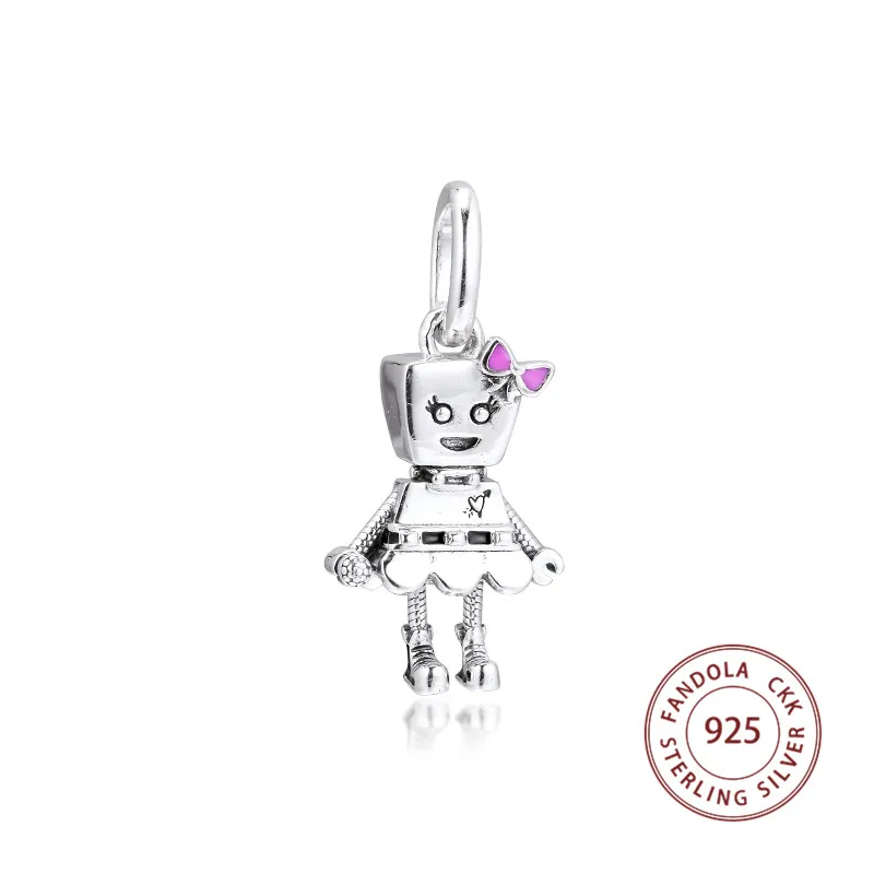 

2019 Autumn 925 Sterling Silver Bella Bot Punk Band Dangle Charms Beads for Jewelry Making Fits Europe Bracelet Argent Charm