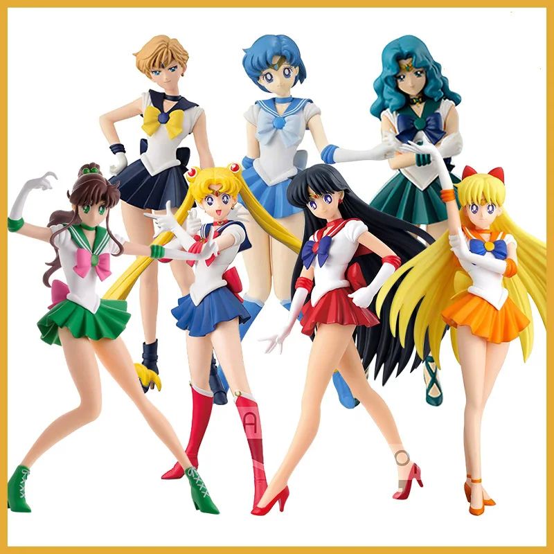Bandai Подлинная 16 см Сейлор Мун/Сейлор Меркьюри/Сейлор Винус ПВХ экшн-фигурка