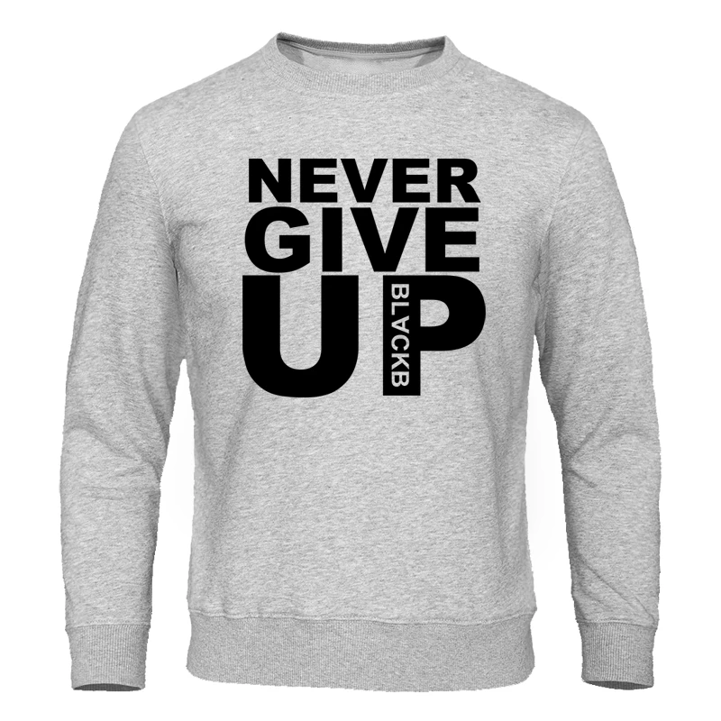 2019 Autumn Winter Men Casual Hoodie You'll Never Walk Alone Never Give Up Sweatshirts Mens Hoodies Fleece Pullovers Streetwear