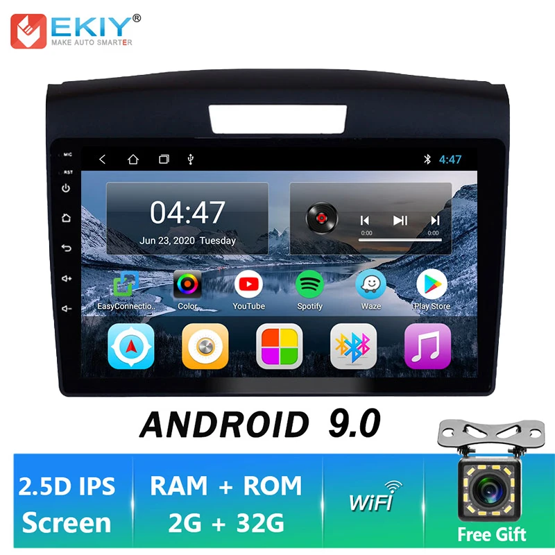 EKIY IPS Android 9 0 автомобильное радио GPS Навигация DVD для HONDA CRV 2011-2015 стерео мультимедиа