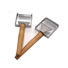 2 шт. Пчеловодство мёда uncapping пчела скребок из нержавеющей стали резак Деревянная Ручка Вилка соты резка пчелы инструменты поставки