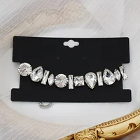 Colliers ras du cou géométriques en cristal FYUAN pour femmes, colliers chaîne de clavicule en forme de goutte d'eau, bijoux tendance 4
