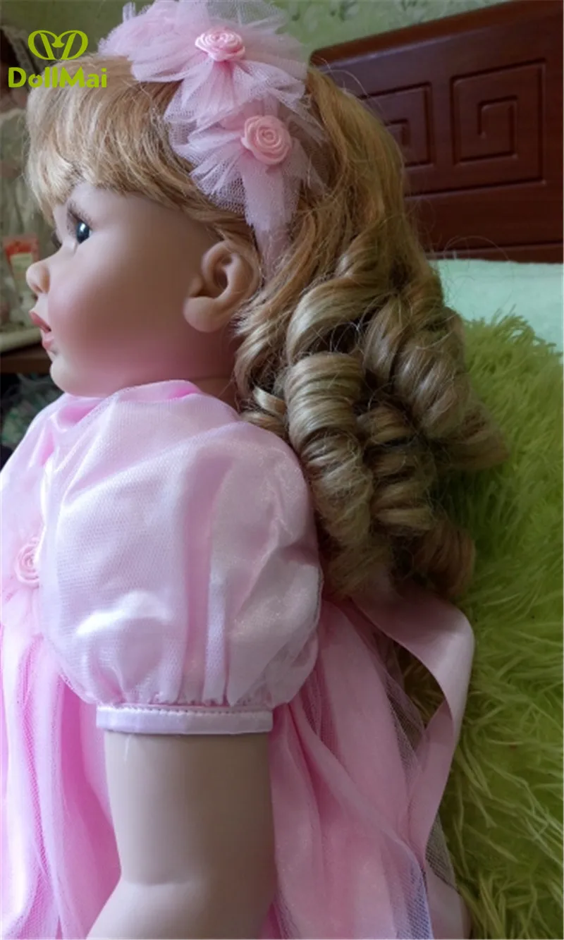 2" Большая Розовая кукла принцессы bebe reborn для маленьких девочек, Мягкая силиконовая виниловая кукла для новорожденных, куклы для детей в подарок