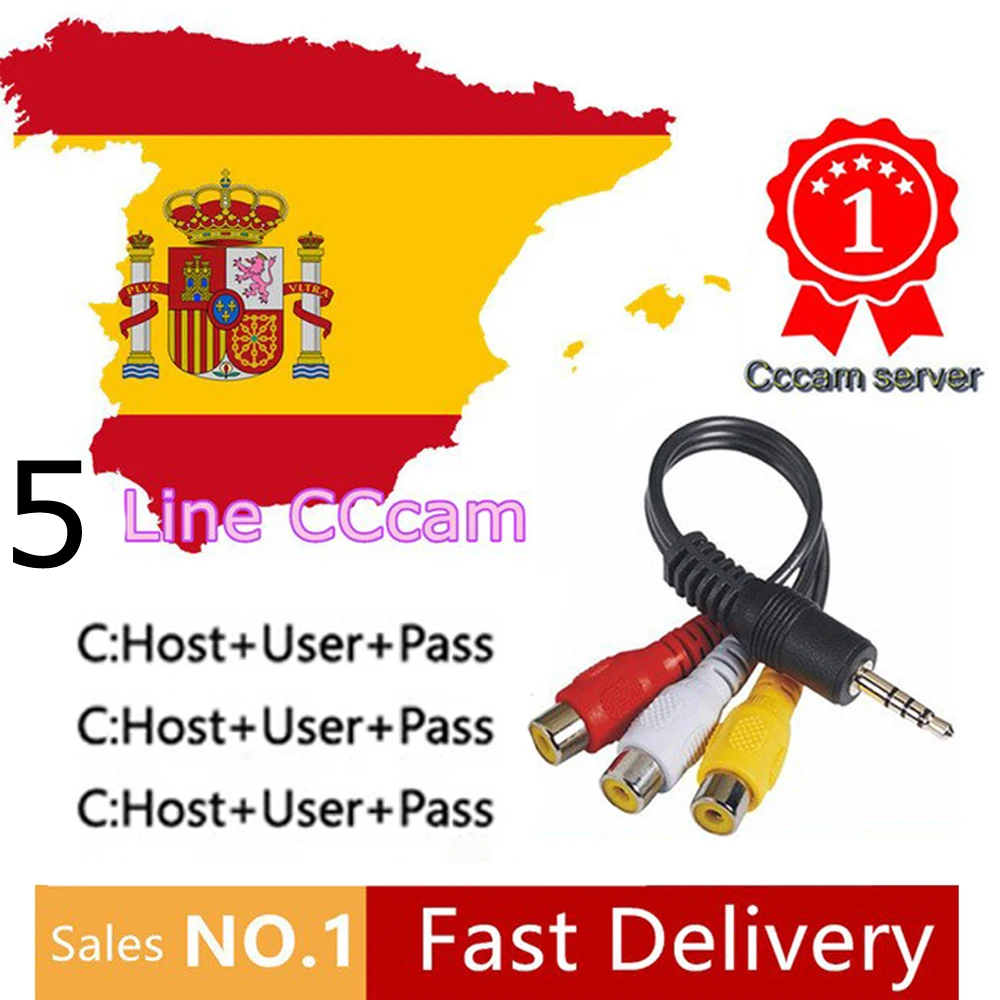 DVB-S2 Receptor Cccam cline для 1 года Испания Oscam cline использовать для GT media V9 Super V8 Nova спутниковый ТВ приемник европейские каналы