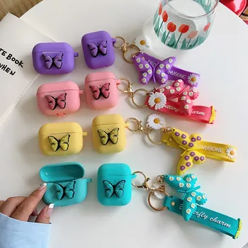 

Silicone for Apple Pro 2 1 Air pods case earphone Accessories Cute Protective cover For Apple Airpods Pro case butterfly