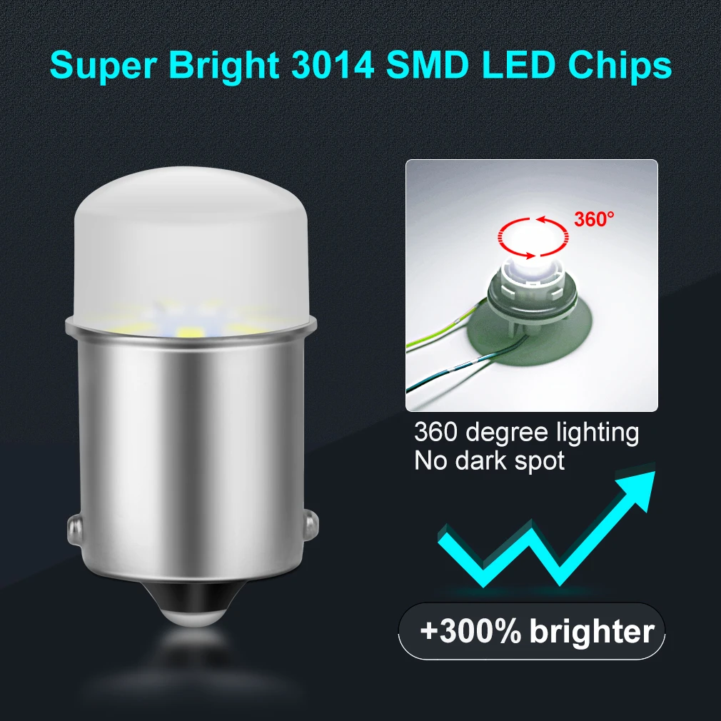 LED , P21W P21/5W, 1156 1157 BA15S BAY15D, ڵ ȣ , R5W R10W ĵ ,   12V, 2 