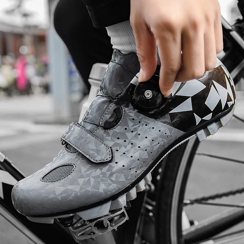 Zapatillas de bicicleta de montaña con hebilla giratoria profesional para hombre y mujer, antideslizantes para deportes al aire libre, carreras de velocidad - AliExpress Deportes y entretenimiento