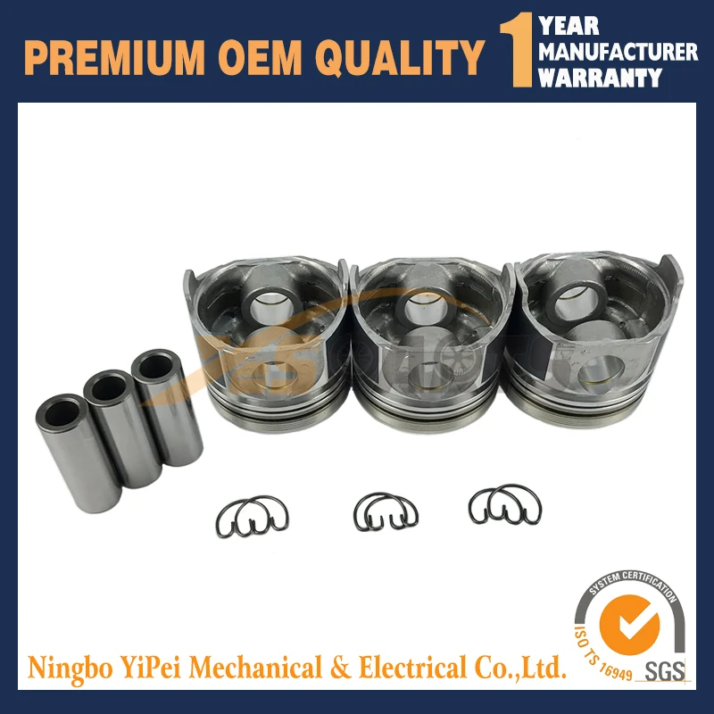 

3 Set New Piston Set STD 78mm for Kubota D1105
