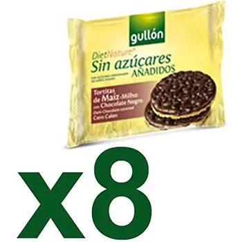 

GALLETAS GULLÓN TORTITAS DE MAÍZ CON CHOCOLATE NEGRO CAJA 8 X 25 GR