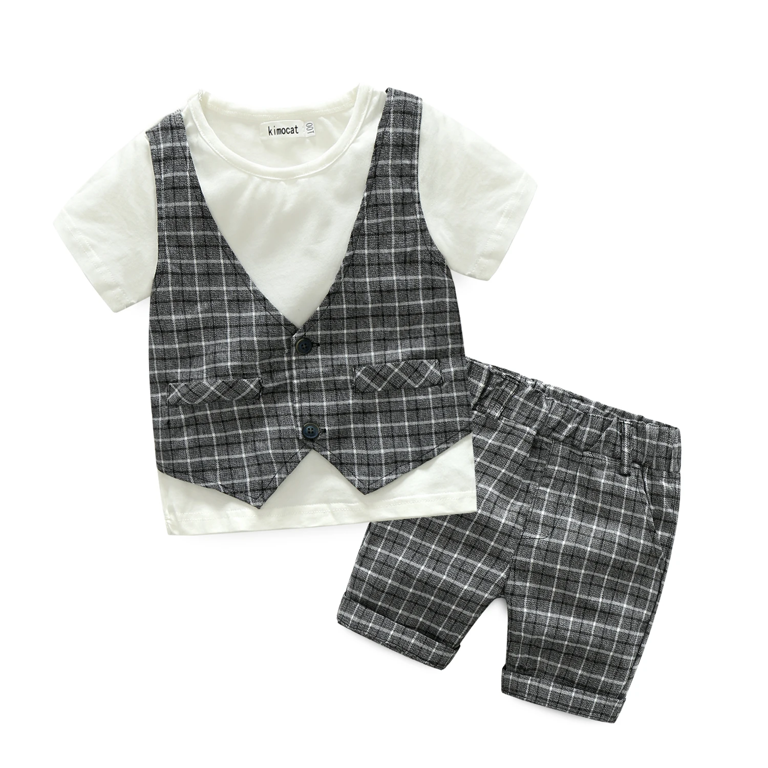 

Kimocat Summer Clothing Shorts SuitsToddlers Boys Kids Children's Shirt for 2PCS