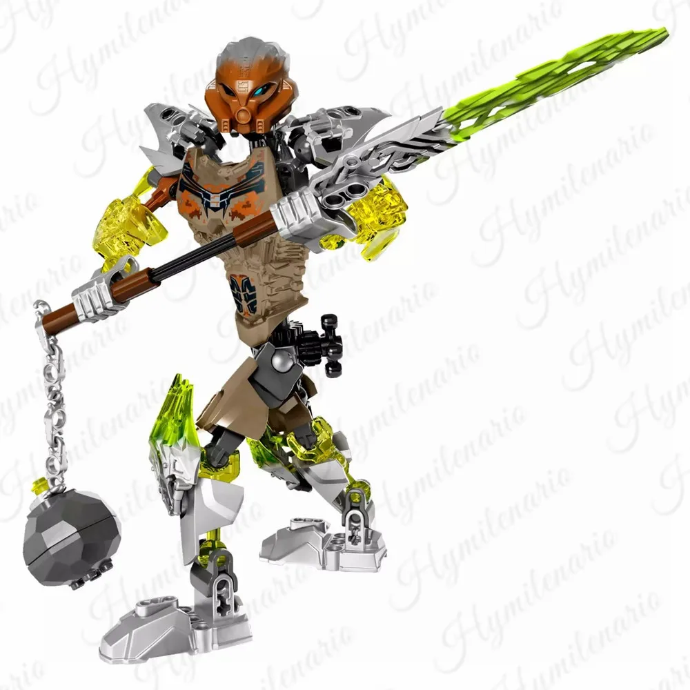 Фабрика Hero BIONICLE Pohatu Uniter of Stone And Ketar Mask робот фигурки солдаты строительные блоки