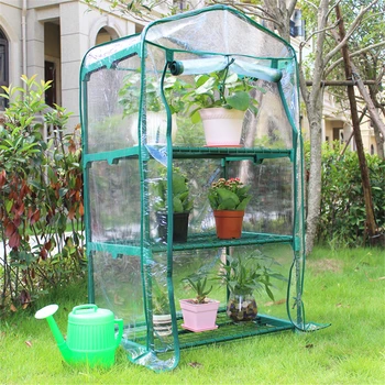 

Transparent Waterproof Multi-Tier Portable Greenhouse PVC Cover Garden Cover Plants Flower House Corrosion-resistant Plant Cover