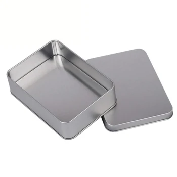 

Star Packaging Custom Rectangular Black Matt Sliver Color Sandblast Tin Box