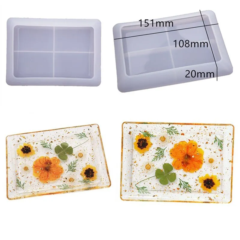 DIY Crystal Silicone Mold - Three-Layer Decorative Fruit and Tea Plate
