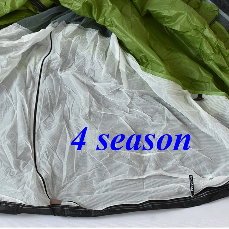 One Person Camping Tent 230*80*120CM Two Side 20D Silnylon 3/4 Season T Door New Version 3F LANSHAN 1 Pro Portable Tent