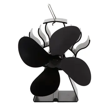 

Fireplace Heat-powered Four-page Fan Wood Fireplace Faster Speed Greater Wind Volume Greater Comfort Fan 3