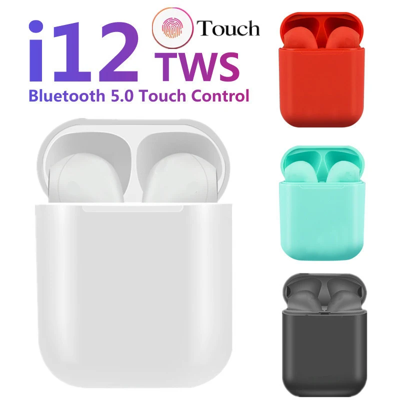 TWS беспроводные наушники i12 с сенсорным управлением Bluetooth 5,0 3D наушники с супер басами для iPhone Xiaomi Smart Phone