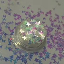 Блестки в форме бабочки ногти "сделай сам" ПЭТ четыре цвета лазер 3 мм волшебный цвет Прямая с фабрики