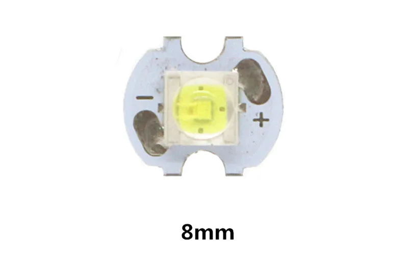 8mm 1-3 Вт 3535 светодиодный светильник 3,2 v-3,4 v 8 мм 12 мм 14 мм 16 мм 20 мм, алюминиевая печатная плата светодиодный бусины Излучатель Чип для DIY прожектор фонарик - Испускаемый цвет: 8mm