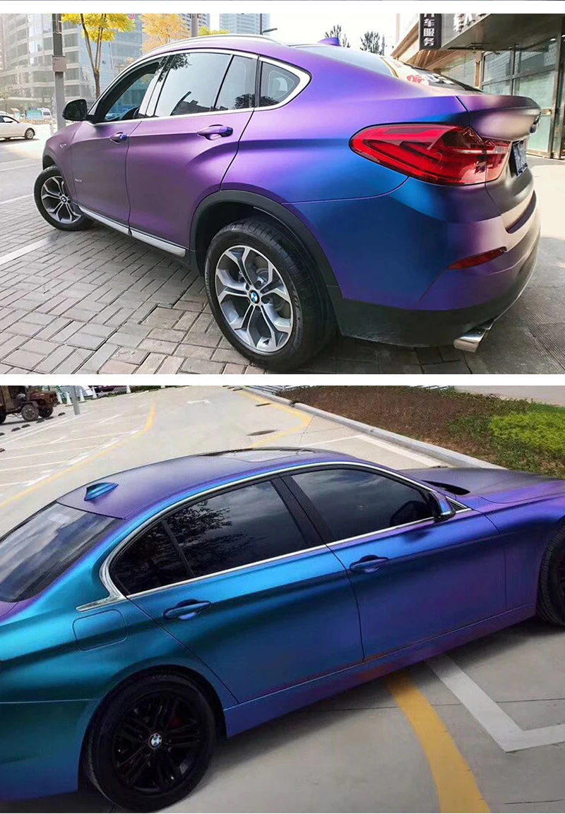 50x300 см жемчуг-Хамелеон матовый металлик Фиолетовый синяя Виниловая пленка для автомобиля фольга с воздушным выпуском Хамелеон наклейка для автомобиля