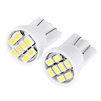 

Car LED Interior Light Bulbs Side Wedge 10pcs Replacement 12v Lamp 1206 194 White T10 8 SMD