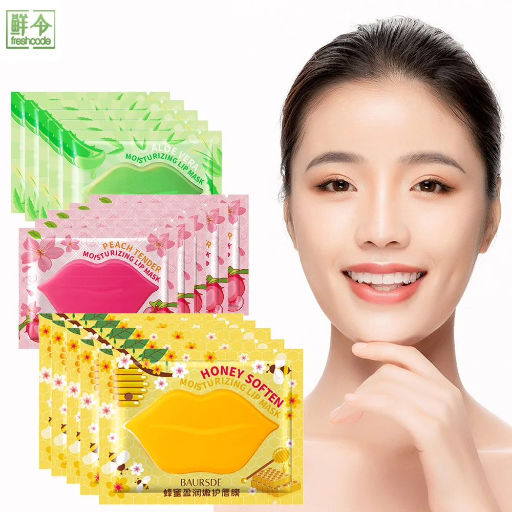 Freshocde 10pcs Collagen Nourishing Lip Mask for Remove Dead Skin Anti