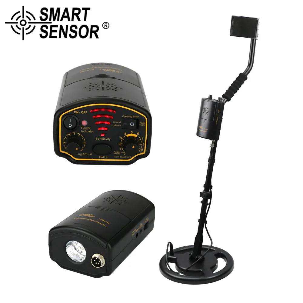 Koop Ondergrondse Metaaldetector Max Diepte 3M 1.8M AR944M Goud Detector Scanner Finder Gold Digger Schat Zoekende Hunter Li  Batterij