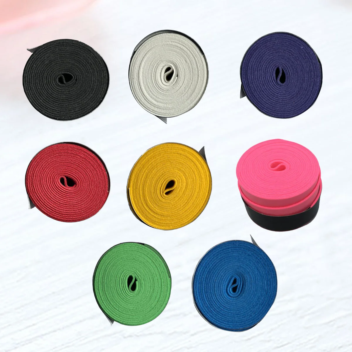 8PCS Durable Anti-Slip Racket Wrapping Bands Tennis Grip Tape for Fishing Pole 