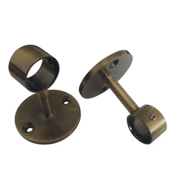 

2PCS/Lot Curtain Rod Ceiling-Mount Bracket, Closet Rod Brackets Wall Mounted Wardrobe Rod Bracket Holder, Antique Bronze