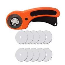 Olfa Cut Cortador rotativo de 45mm, para trabalho em couro, ferramentas de corte em tecido lâmina circular, para faça você mesmo, para costura, para quilting