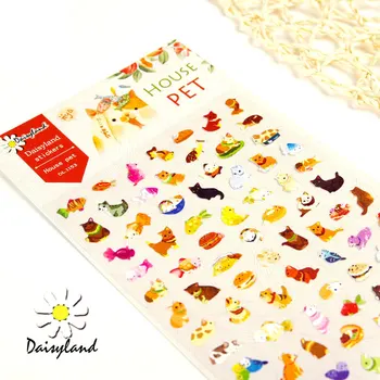 

Daisyland Cat and Fish Paper Stickers Cartoon Creative Stationery Sticker for Decoration Diary Scrapbooking Mobile Phone Sticker