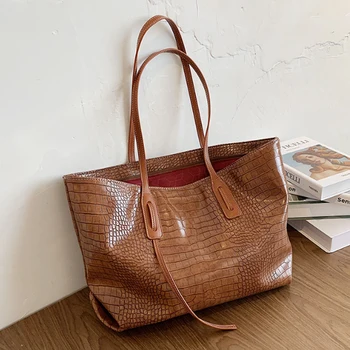 

Alligator Pattern PU Leather Shoulder Bags Elegant Handbags Female Travel Totes Lady Hand Bag