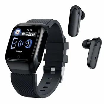 

bracelet Smart Watch Men touch Earbuds With Bluetooth Earphones Music Fitness Tracker Blood Pressure Run Clock for Android iOS