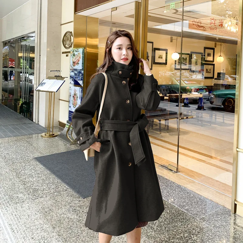 Dames Jassen зимнее длинное черное пальто женское манто Femme Hiver Casaco Feminino элегантное однотонное тонкое цветное Женское пальто
